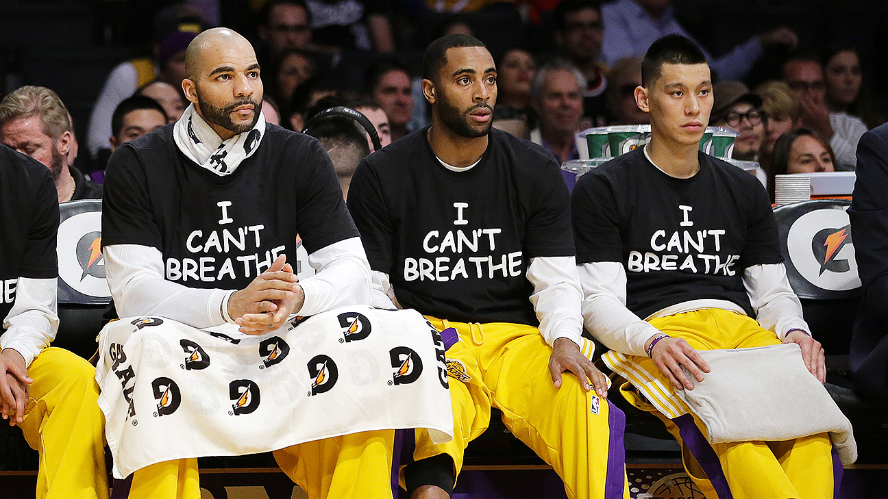 Uventet forværres det er alt NBA - Stars making statement by wearing "I Can't Breathe" shirts - ESPN