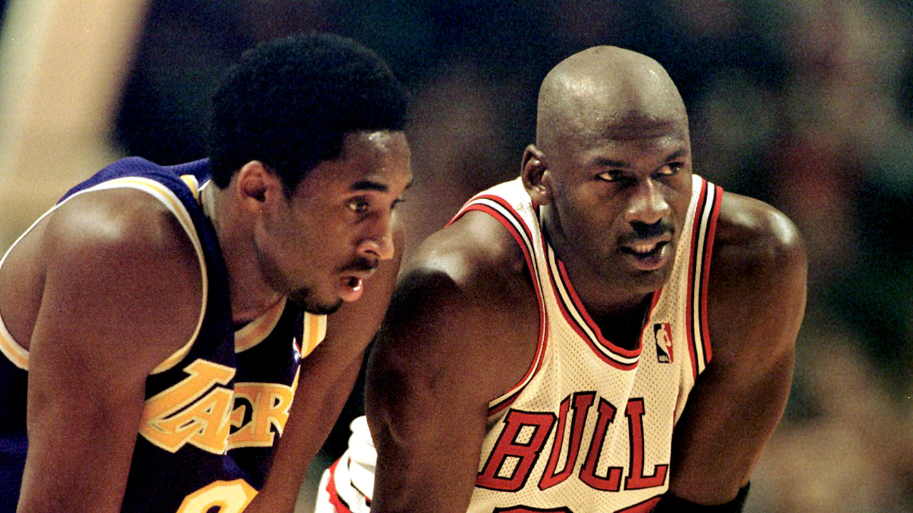 Michael Jordan congratulates Kobe 