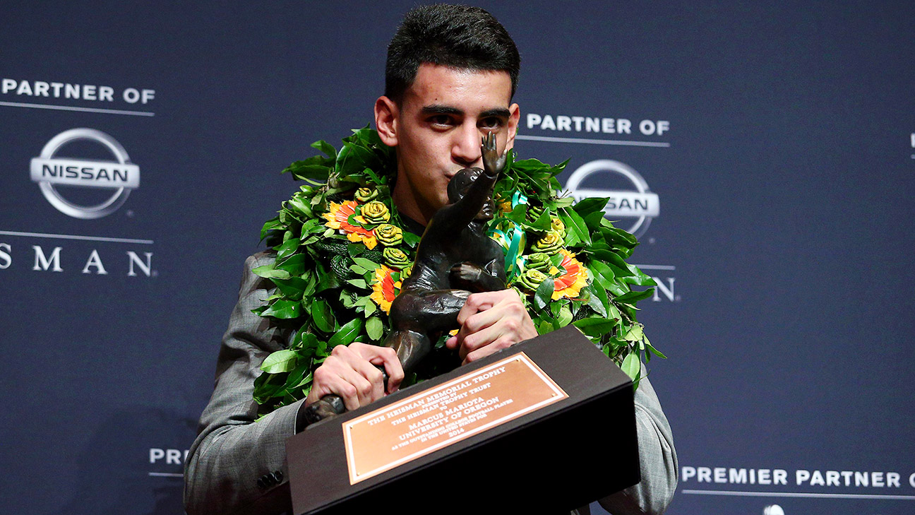 Oregon's Marcus Mariota wins Heisman duel in Rose Bowl