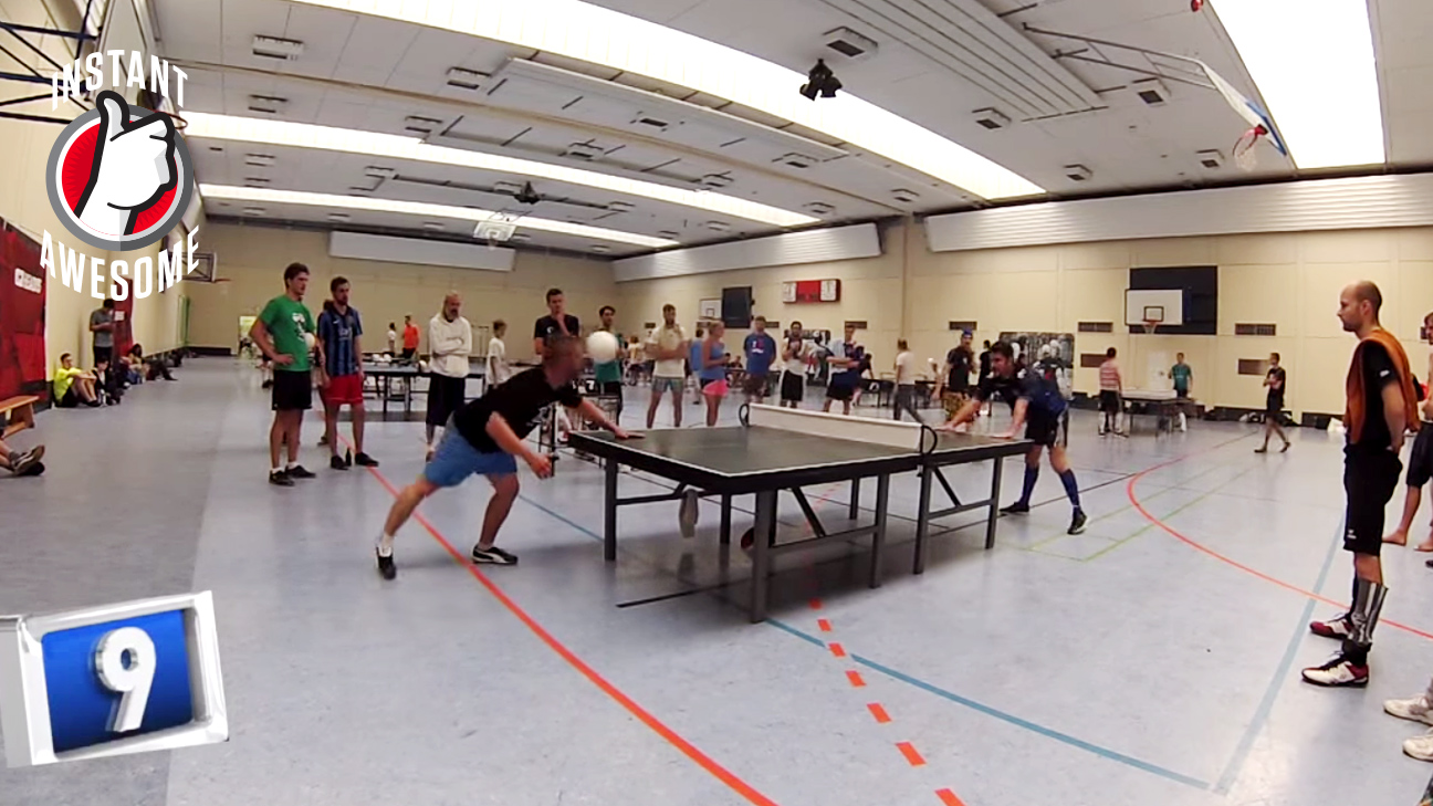 This weird German game is a combination of soccer and ping pong