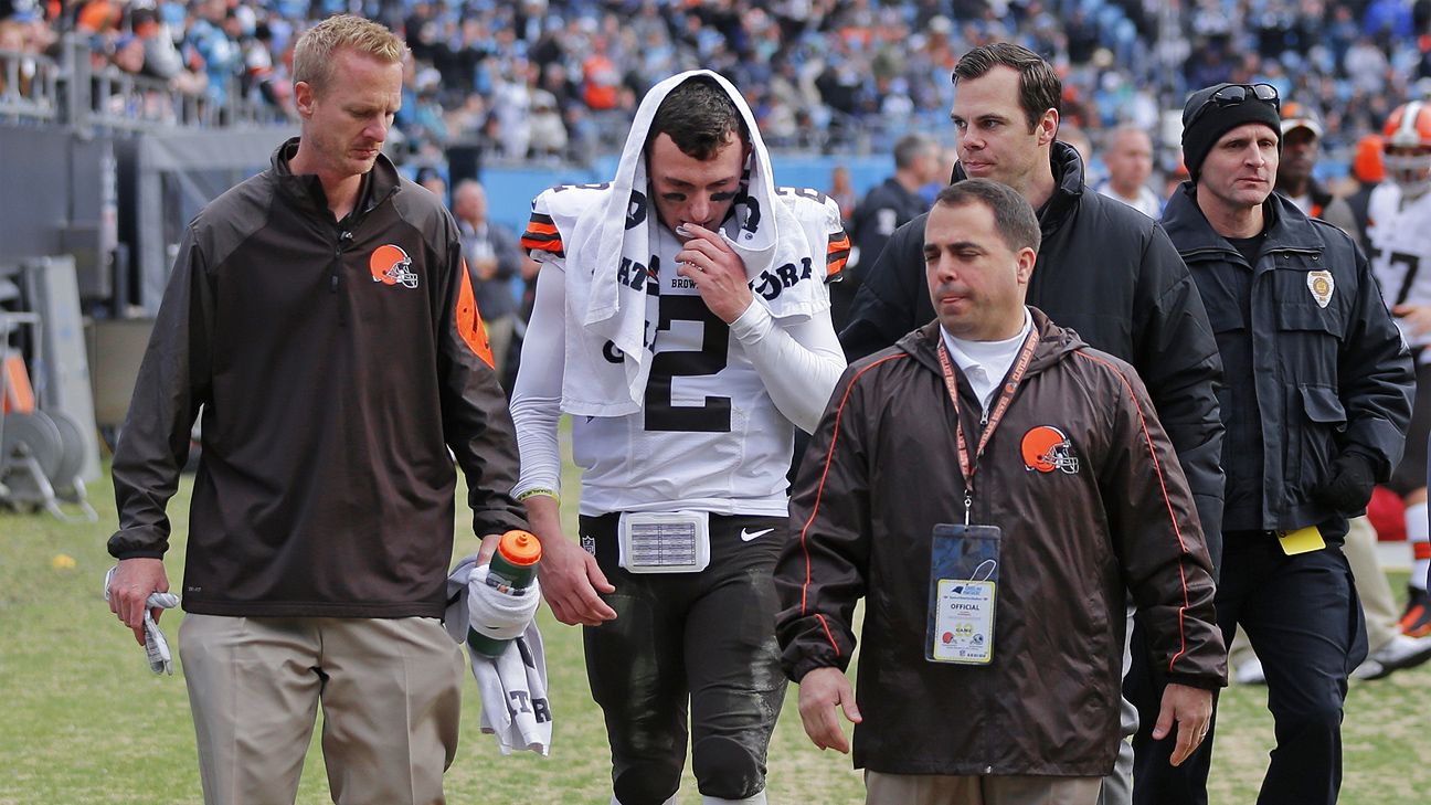 Johnny Manziel injury: Cleveland Browns QB leaves game vs. Carolina Panthers  with injury - Sports Illustrated