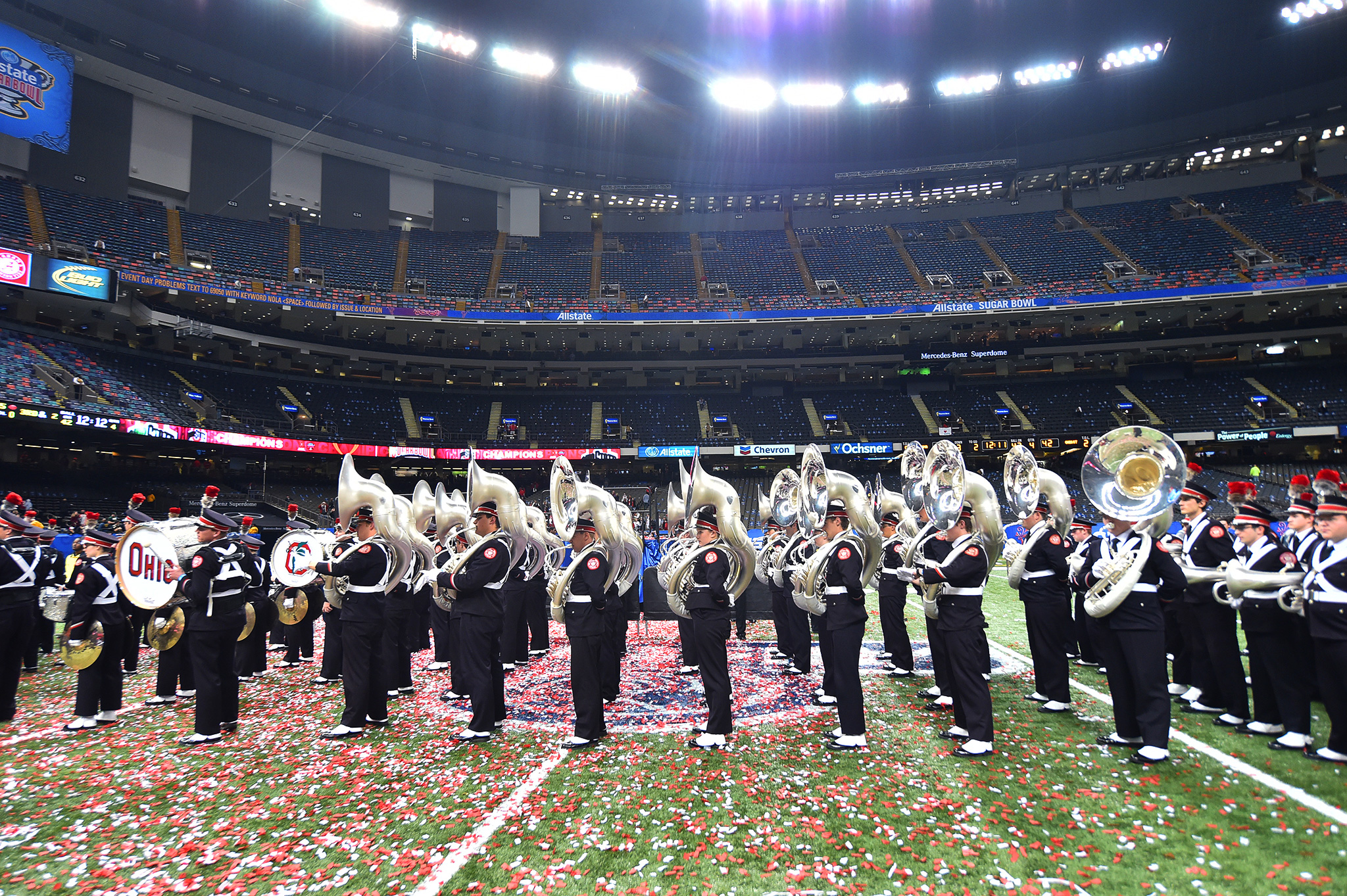 Marching On The 2015 Rose and Sugar Bowls ESPN