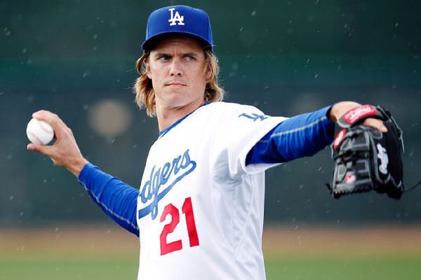 Zack Greinke of Los Angeles Dodgers faces hitters, says elbow feels good