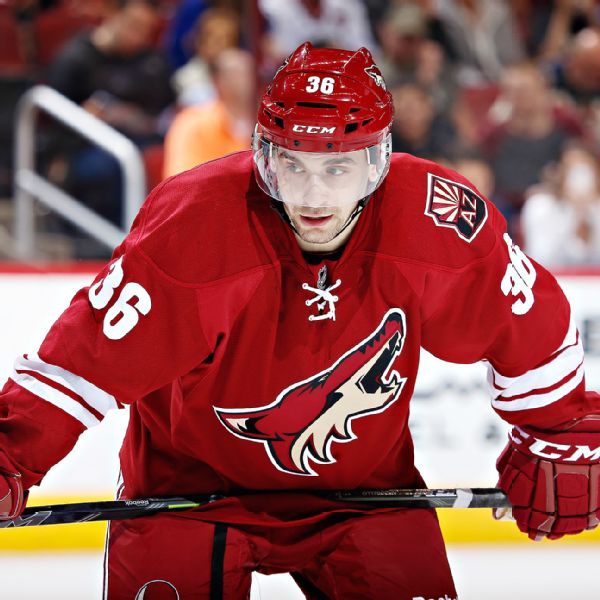 NHL -- Mark Arcobello trying to stick in Arizona after playing for four ...