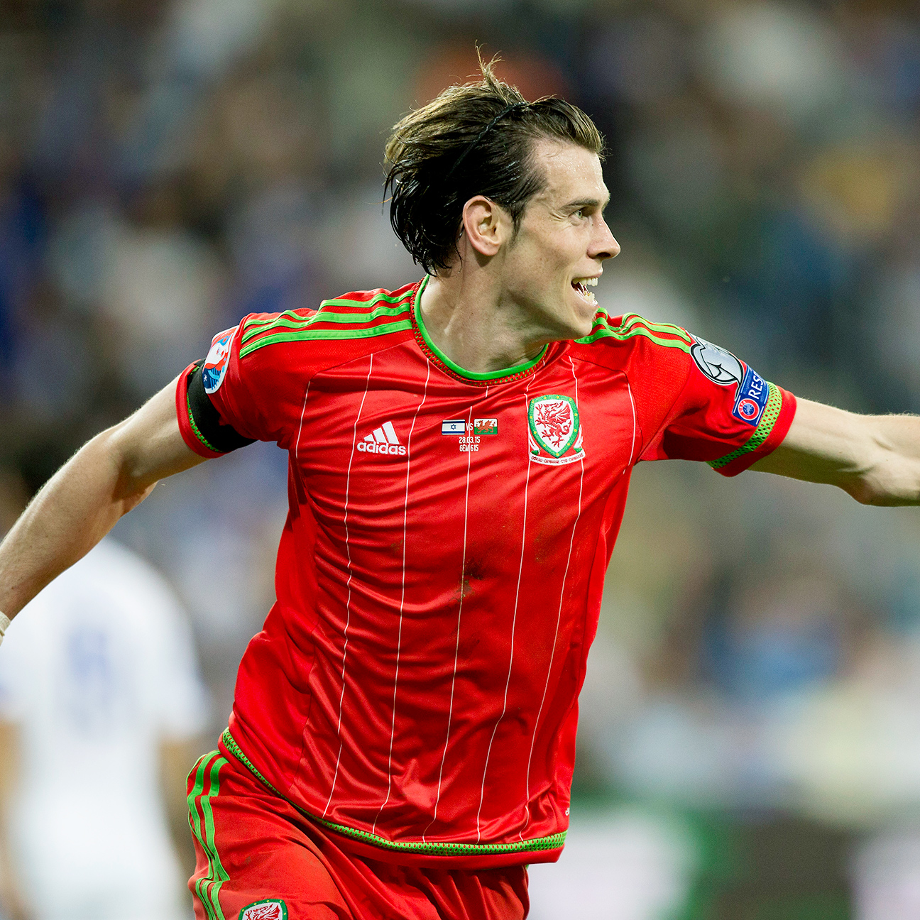 Cardiff, UK. 24th Mar, 2022. Gareth Bale (Wales no 11 ) celebrates