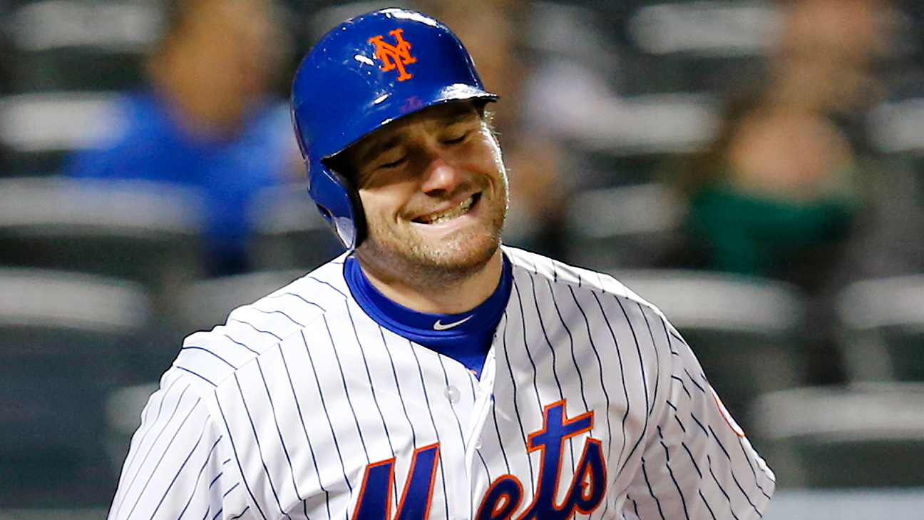 National League All-Star Daniel Murphy, of the New York Mets, walks off the  field after striking out to end the eighth inning of the 2014 MLB All Star  Game against the American