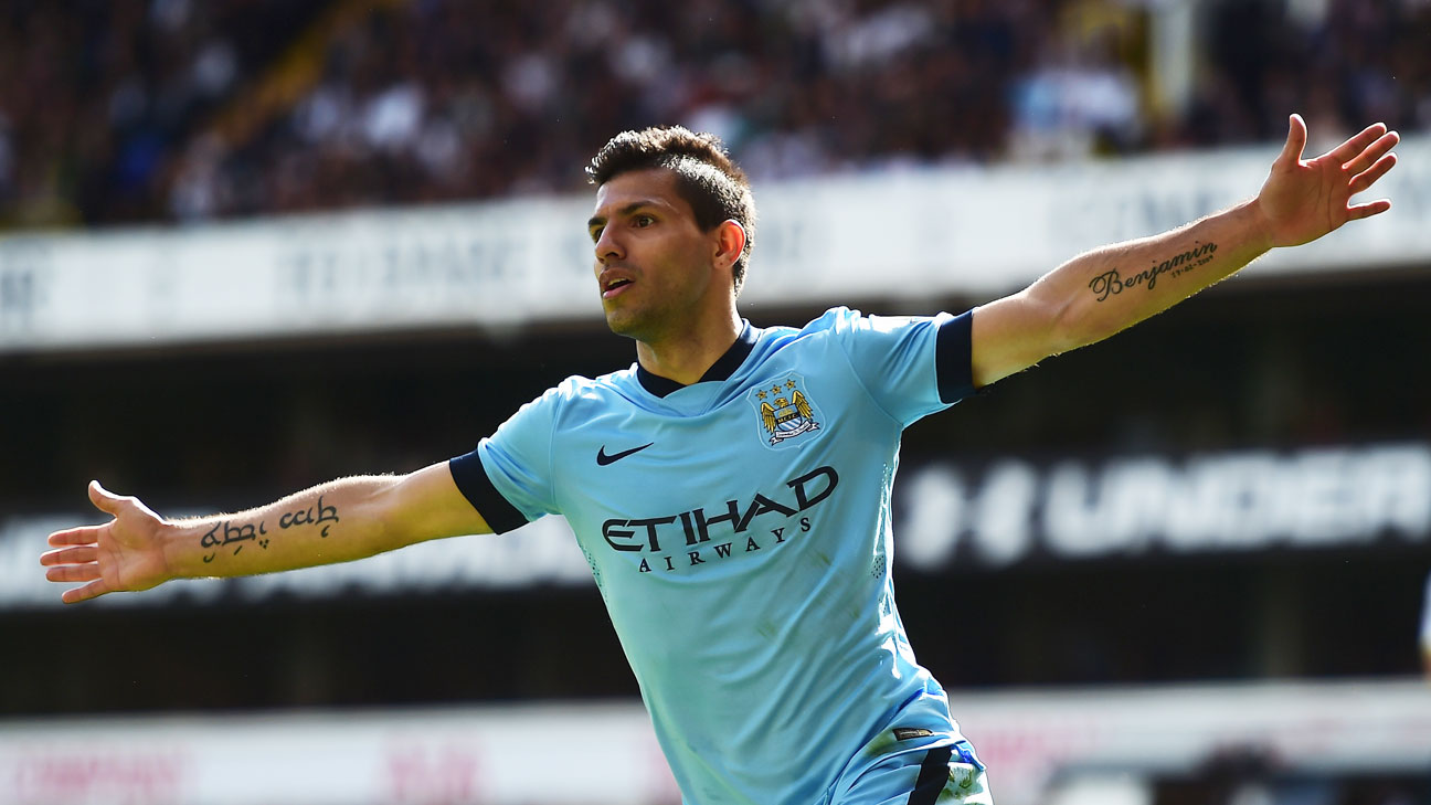 Man City debut Aguero-inspired training kit in tribute to former striker's  title clinching goal against QPR