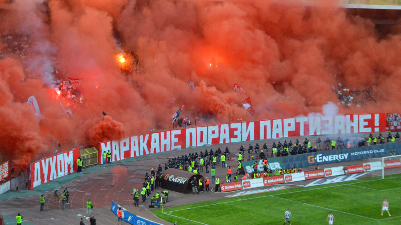 pouch Delvis Begå underslæb On derby day in Belgrade, violence overshadows events on the pitch