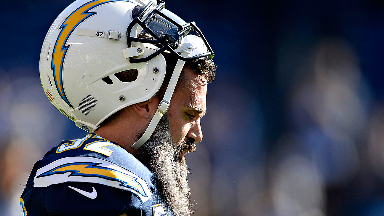 Chargers Eric Weddle lies at midfield after potential last game in San  Diego 