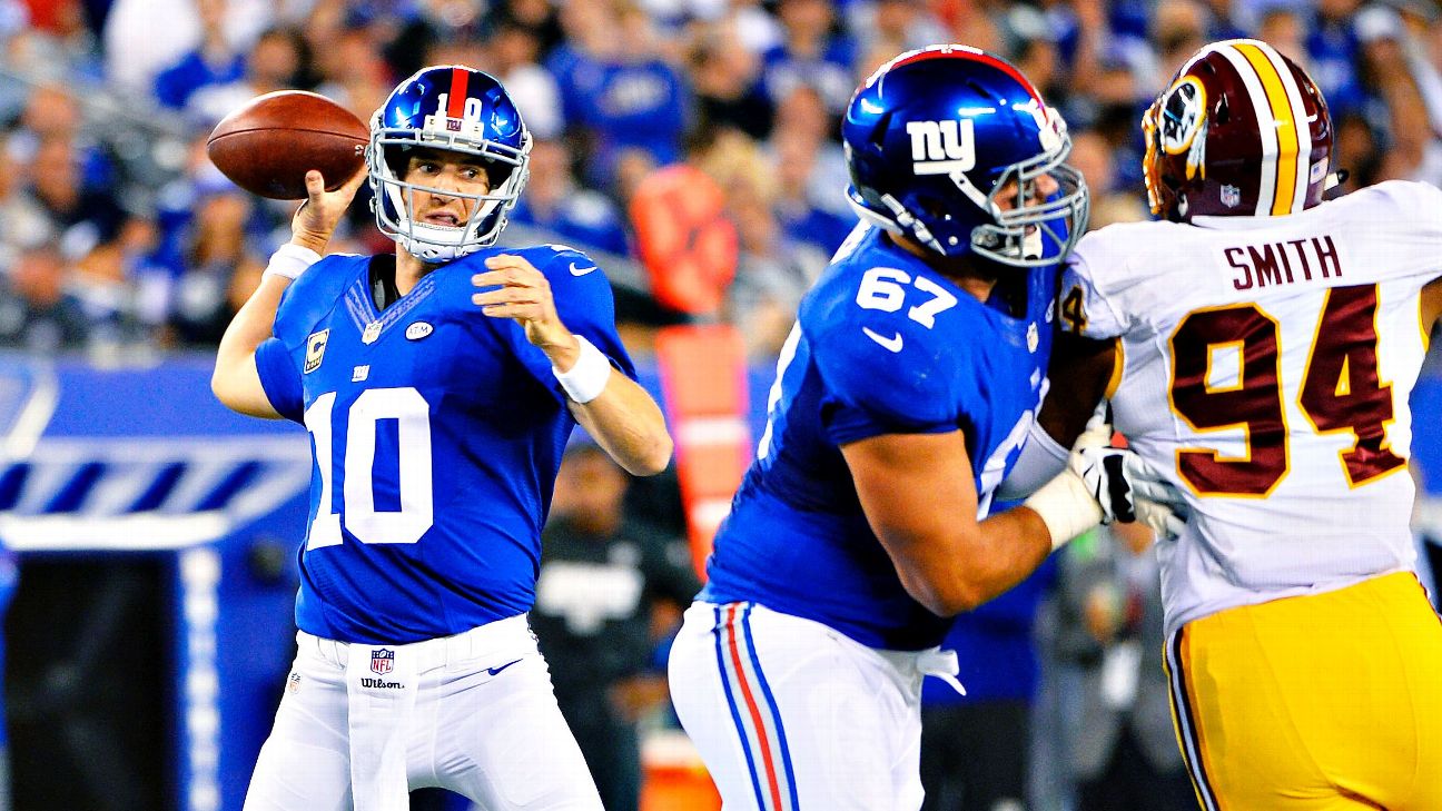 Giants roll over Redskins, 32-21