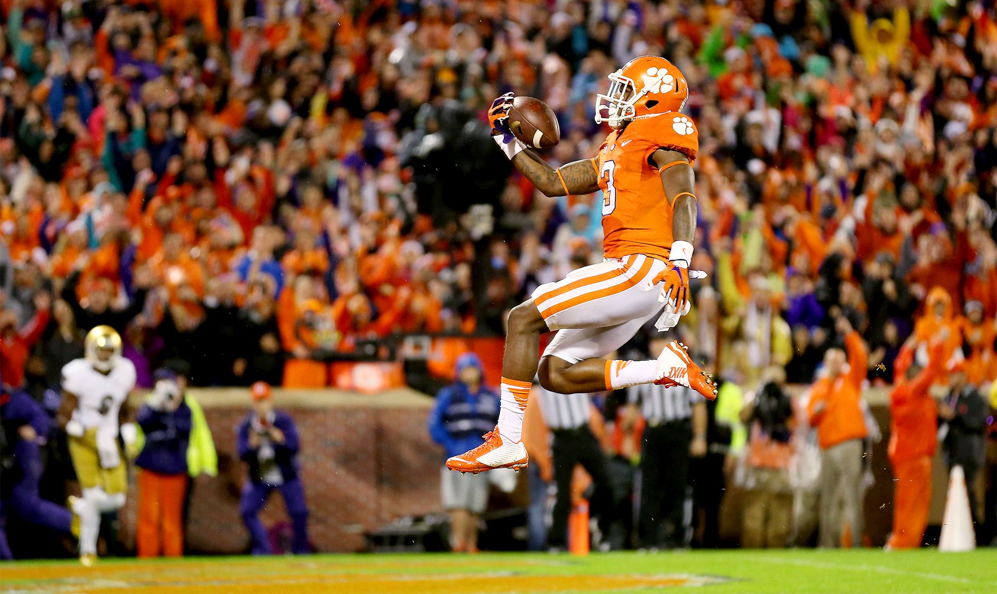 Touchdown Leap Photos Clemson vs. Notre Dame ESPN