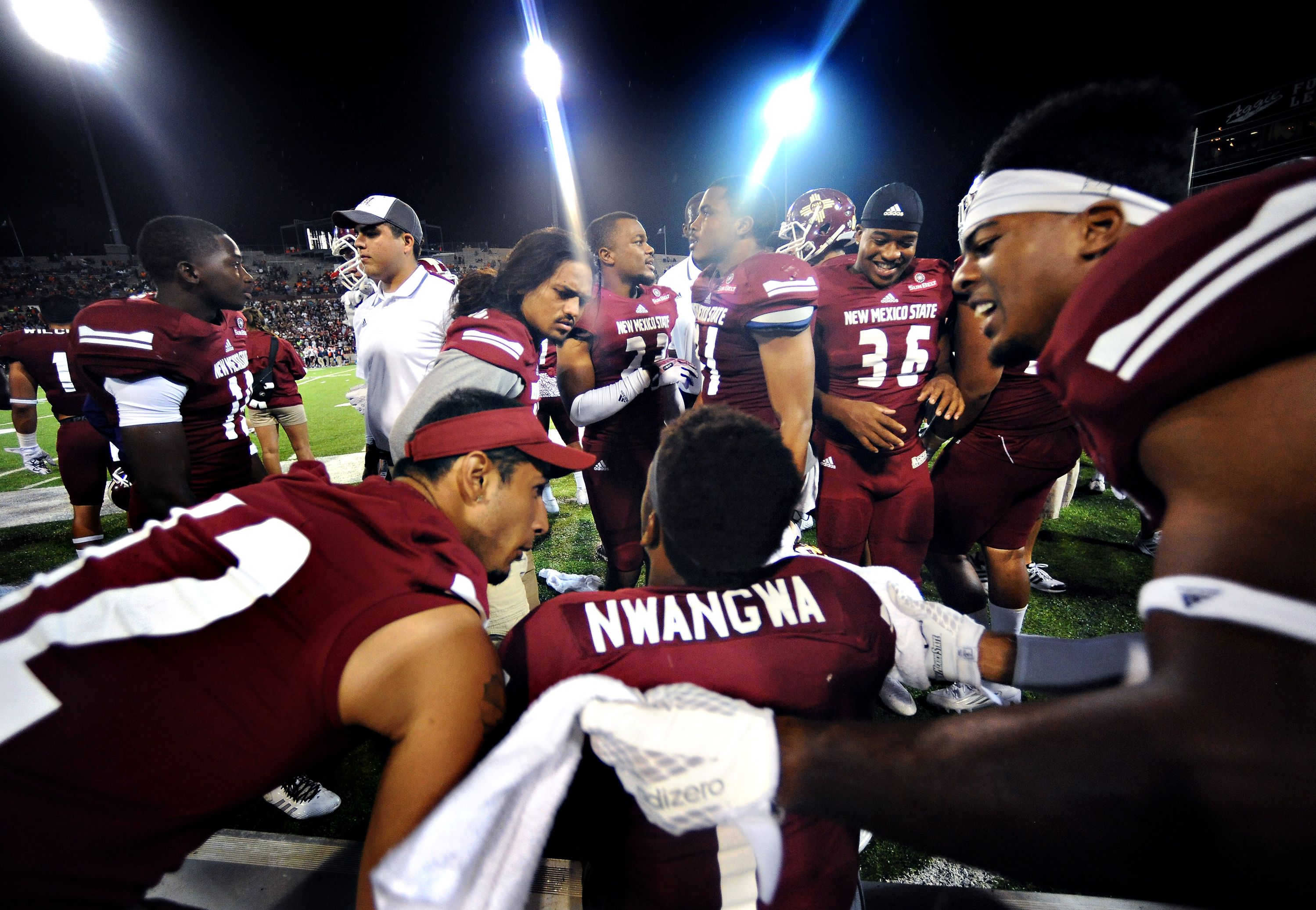 Jacob Nwangwa Interception Photos New Mexico State Aggies Football