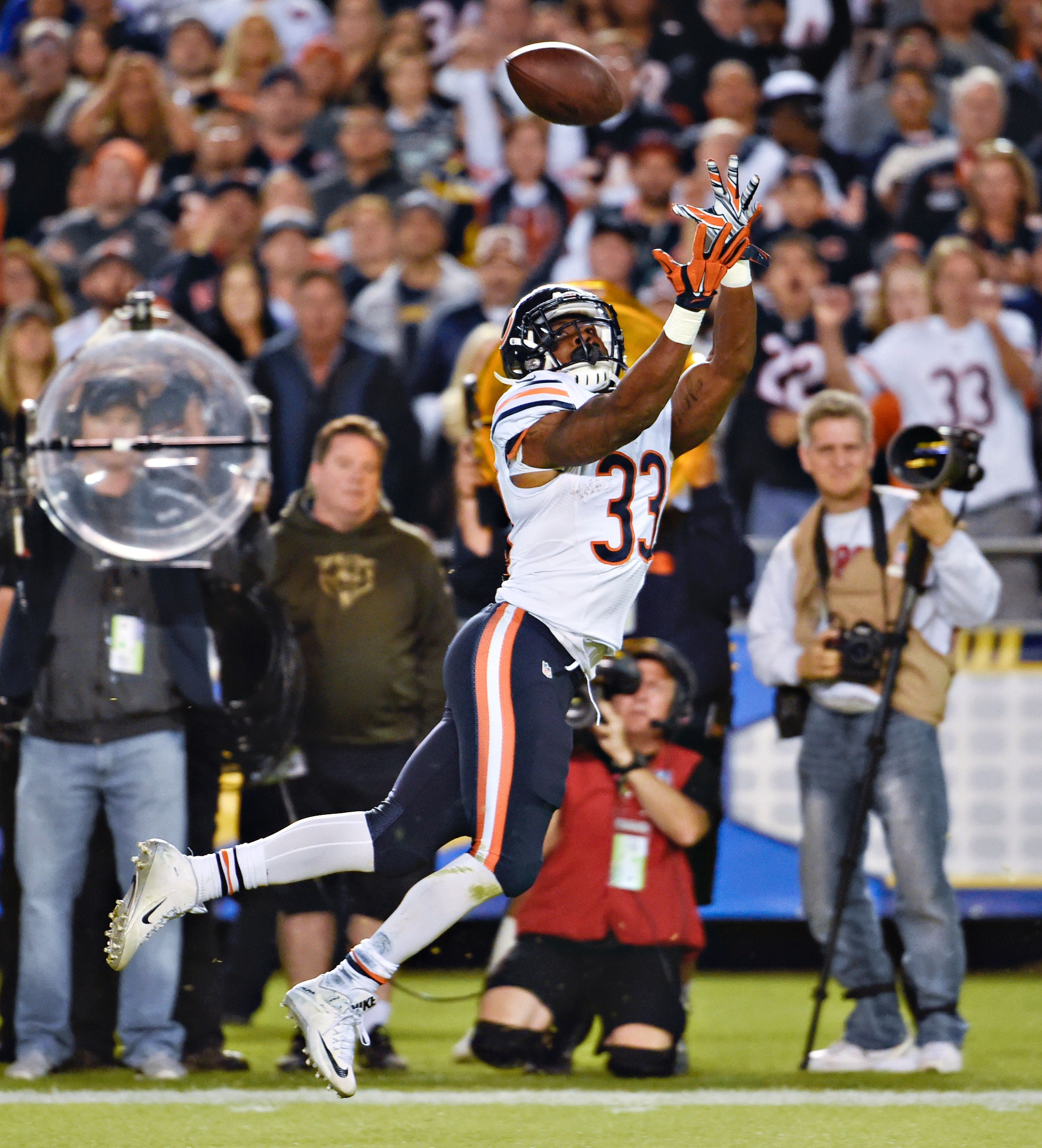 Jeremy Langford Catch Photos Bears vs. Chargers ESPN