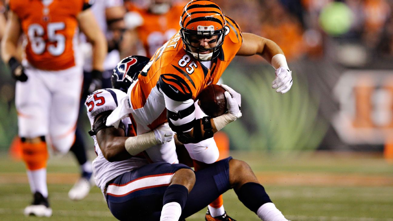 Browns fail to contain Bengals tight end Tyler Eifert