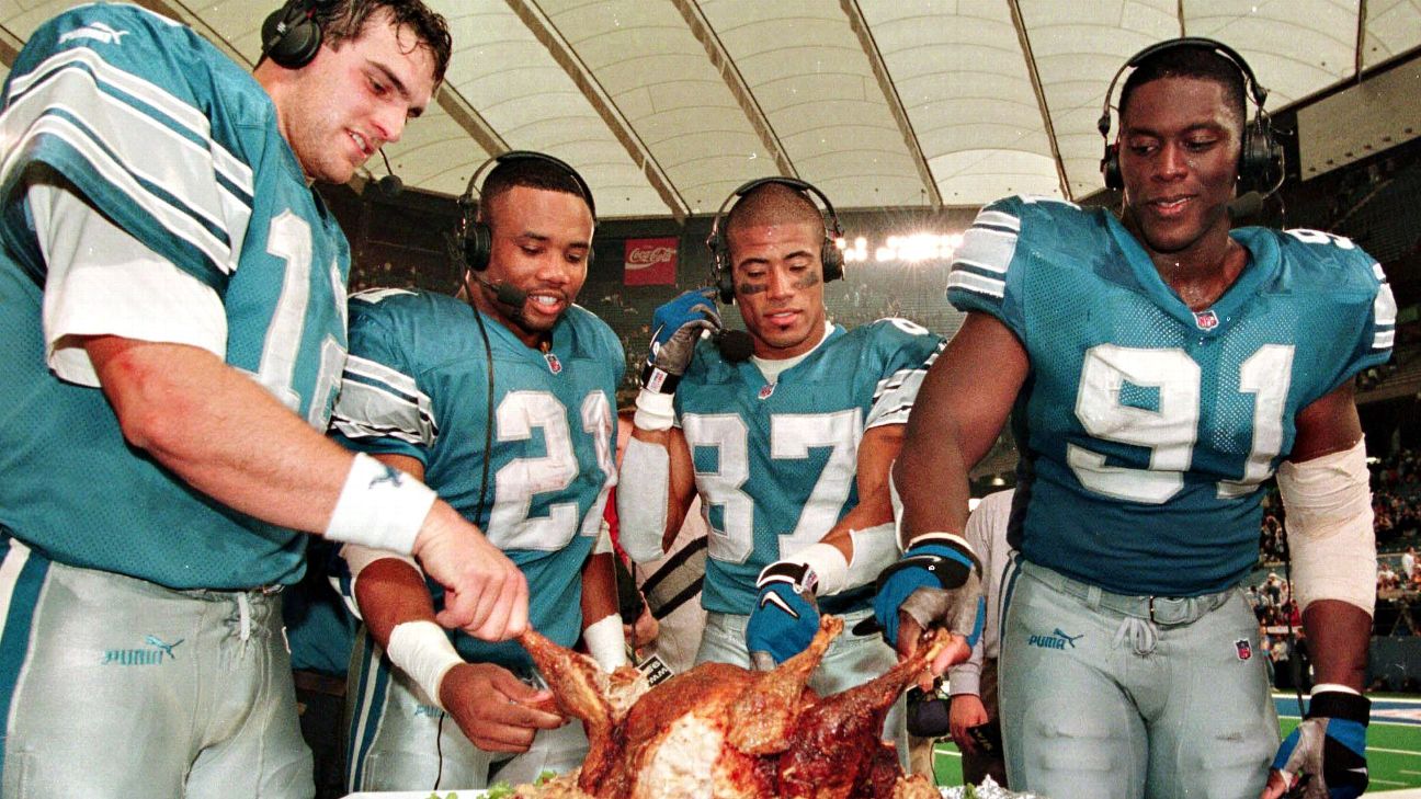 Barry Sanders, OJ Simpson and the Detroit Lions at Thanksgiving