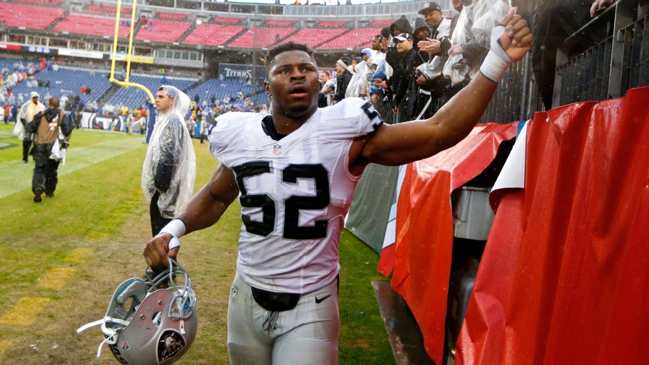 Twice as nice: Raiders' Khalil Mack an NFL All-Pro at two positions – The  Mercury News