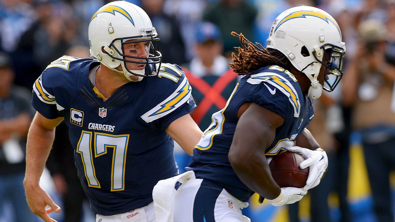 San Diego Chargers quarterback Philip Rivers (17) before the start of an  NFL football game between the Kansas City Chiefs and the San Diego Chargers  Sunday, Oct. 25, 2009, in Kansas City