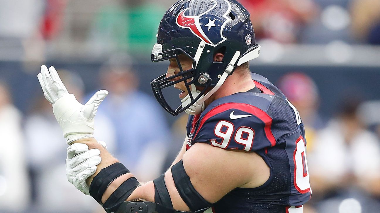 J.J. Watt of Houston Texans got call from mom over lost helmet - ESPN -  Houston Texans Blog- ESPN