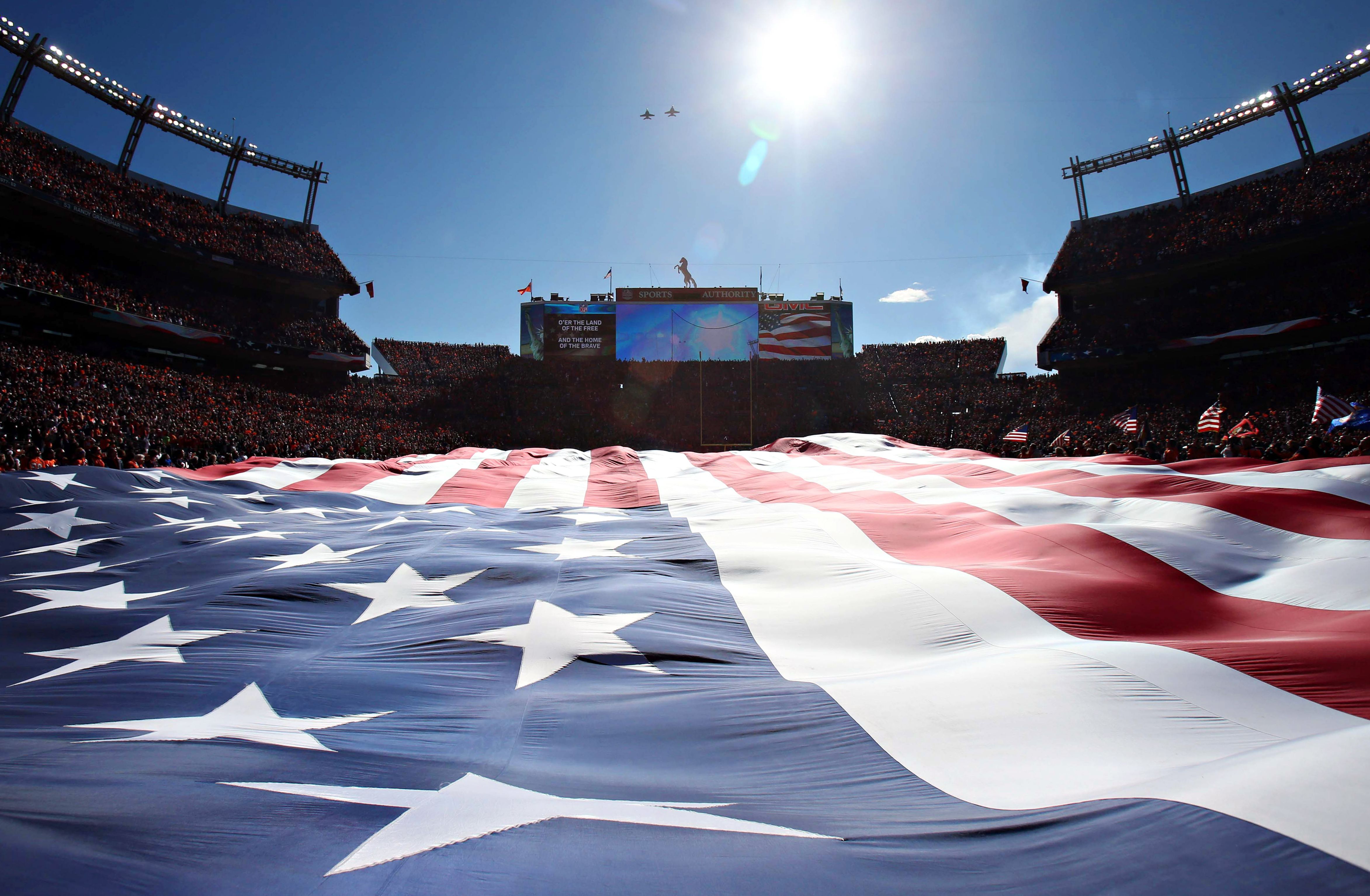 Flyover Photos Patriots vs. Broncos in AFC Championship ESPN