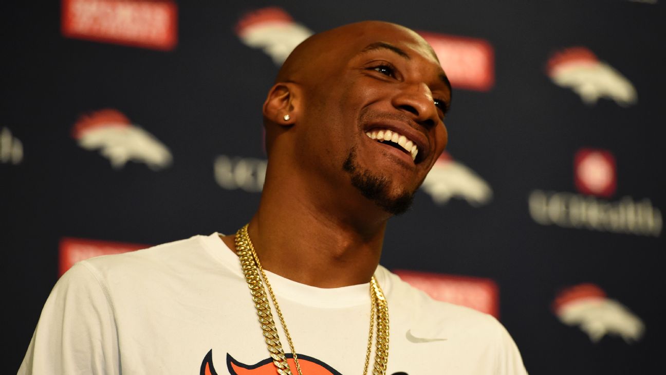 Broncos CB Aqib Talib suspended 1 game for poking player in eye - ABC7  Chicago