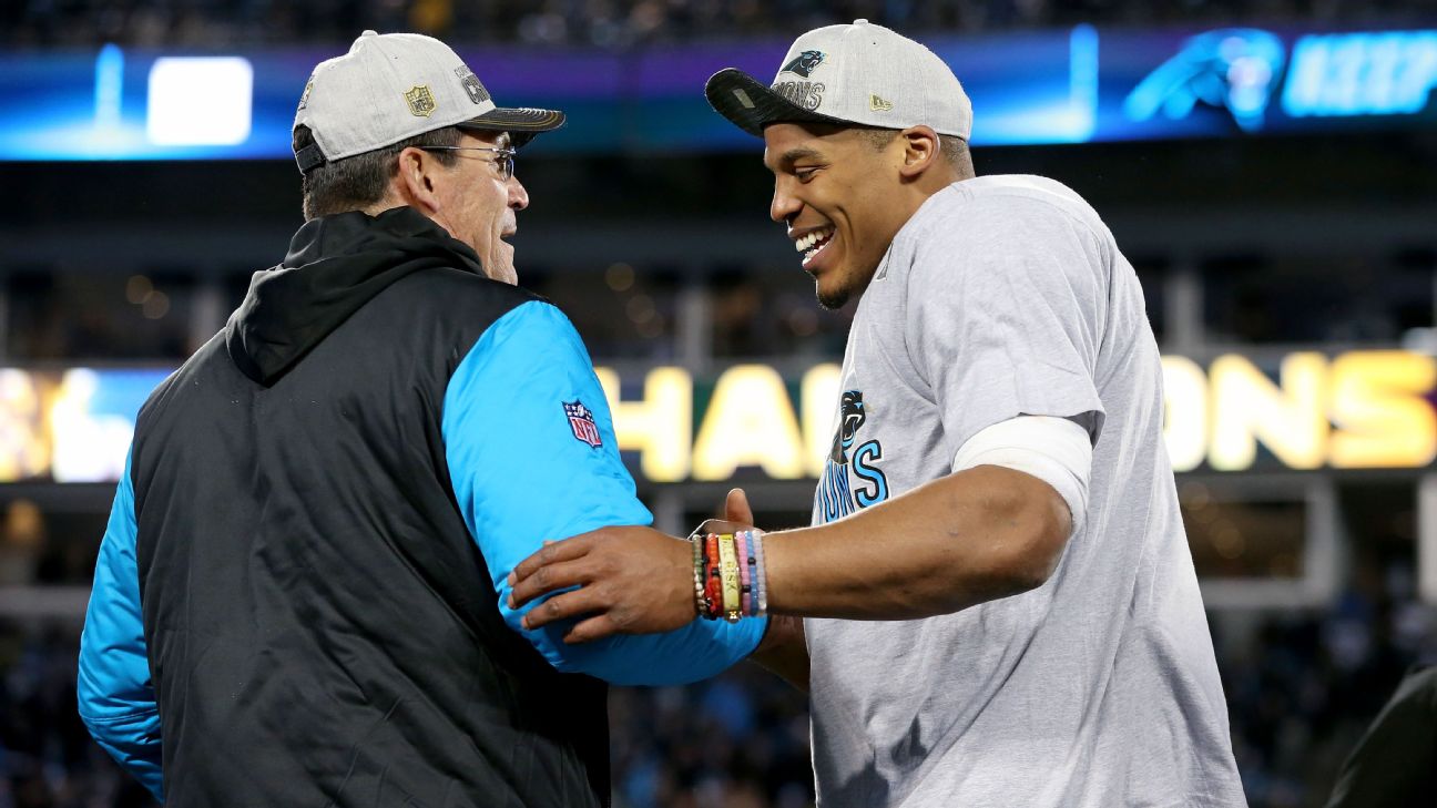 Panthers great Cam Newton honors late Jerry Richardson