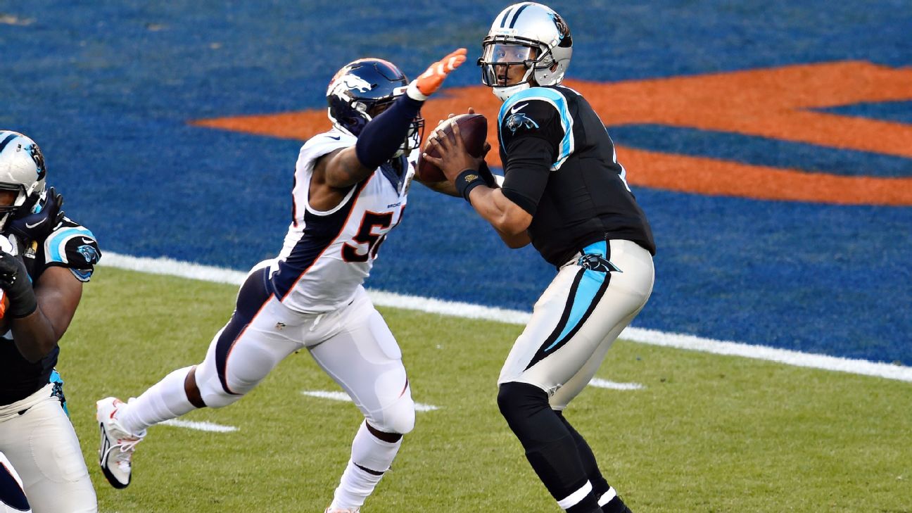 Von Miller Strips Cam Newton Twice In Super Bowl 50 HD 