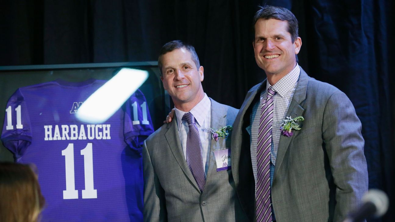 <a href="https://www.espn.com/nfl/story/_/id/47542934/jim-harbaugh-john-best-coach-know-hope-lands-nfc" target="_blank">Jim Harbaugh hails John, hopes he’s NFC-bound</a>