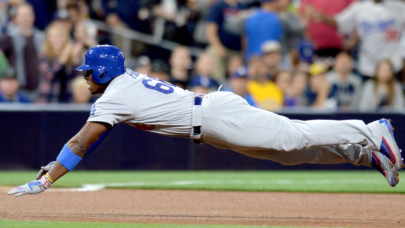 Yasiel Puig has two hits in debut as Dodgers top Padres