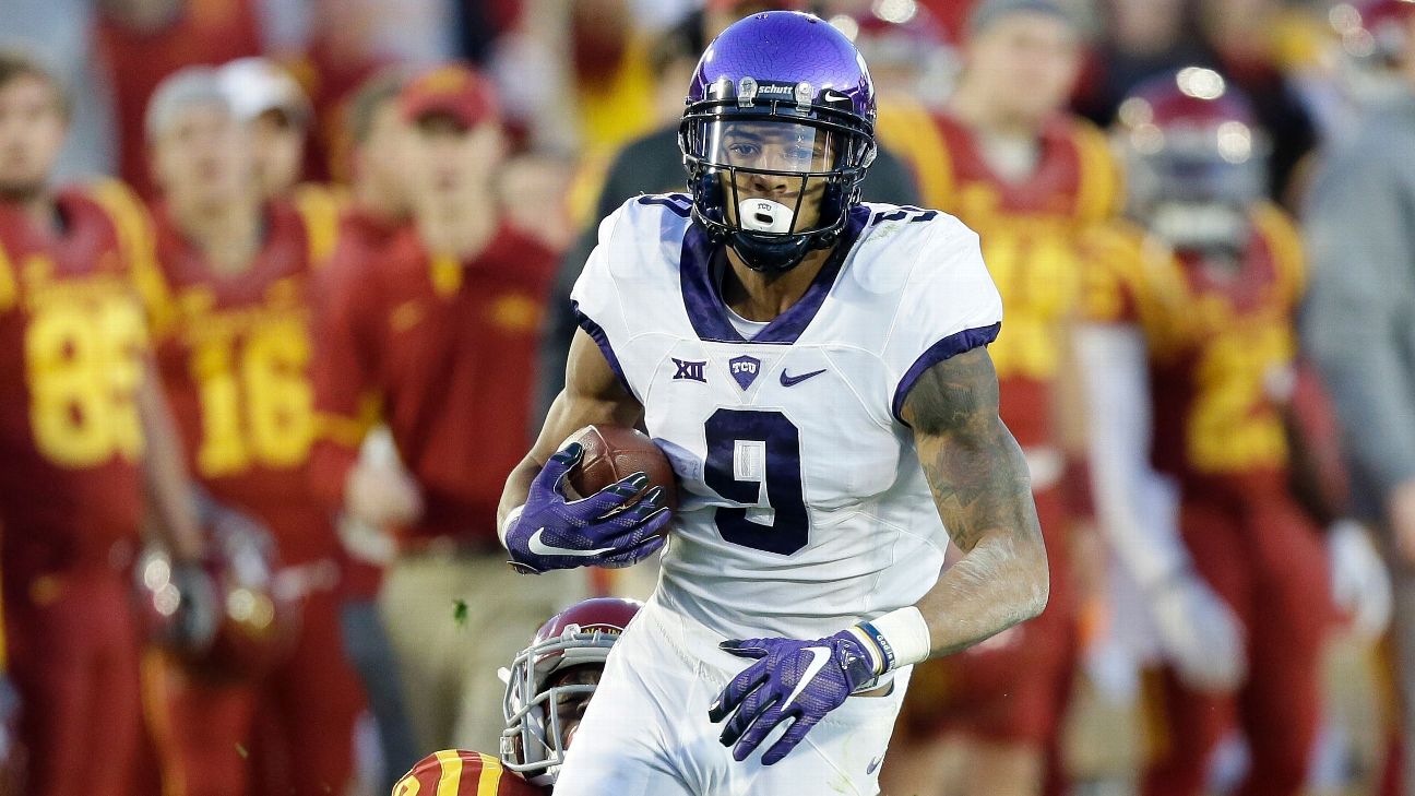 TCU wide receiver Josh Doctson goes to the Washington Redskins with No. 22  pick