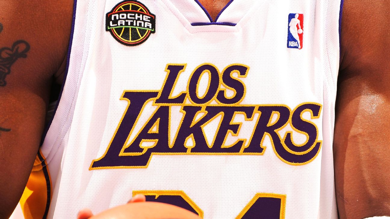 Authentic lakers jersey shop with wish logo