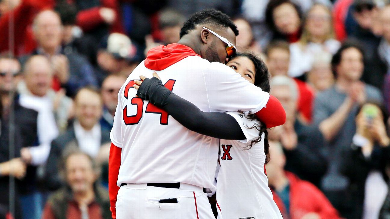 Red Sox star David Ortiz during emotional Fenway pregame ceremony