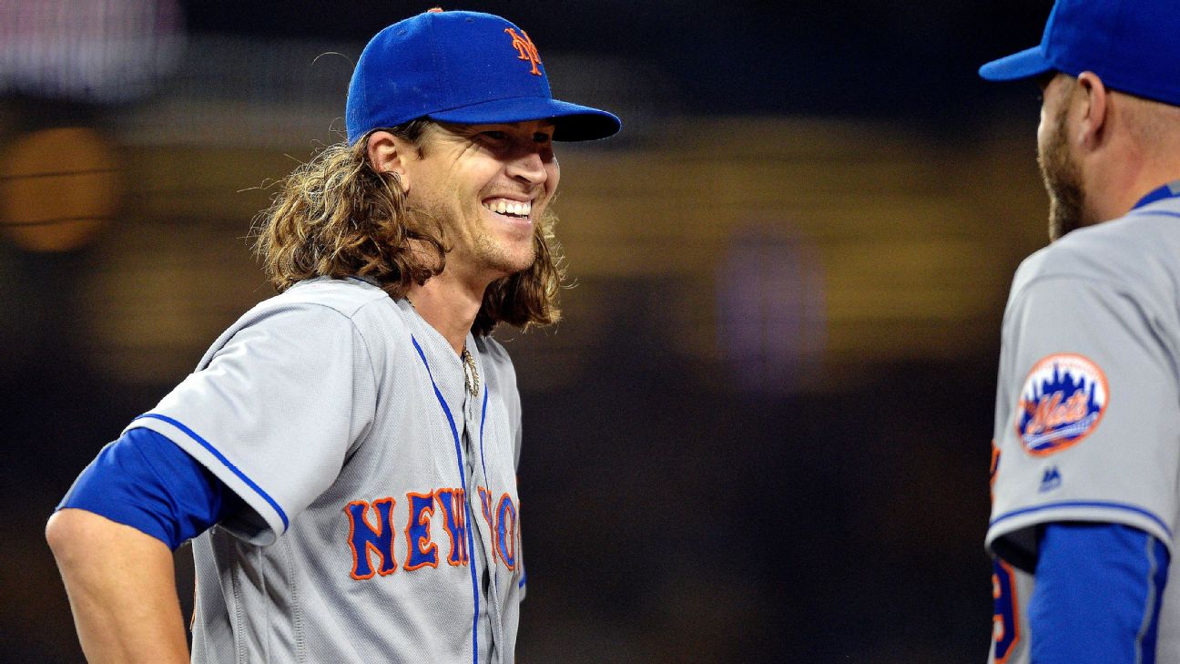 Jacob deGrom on his flowing locks, his honeymoon and the playoffs