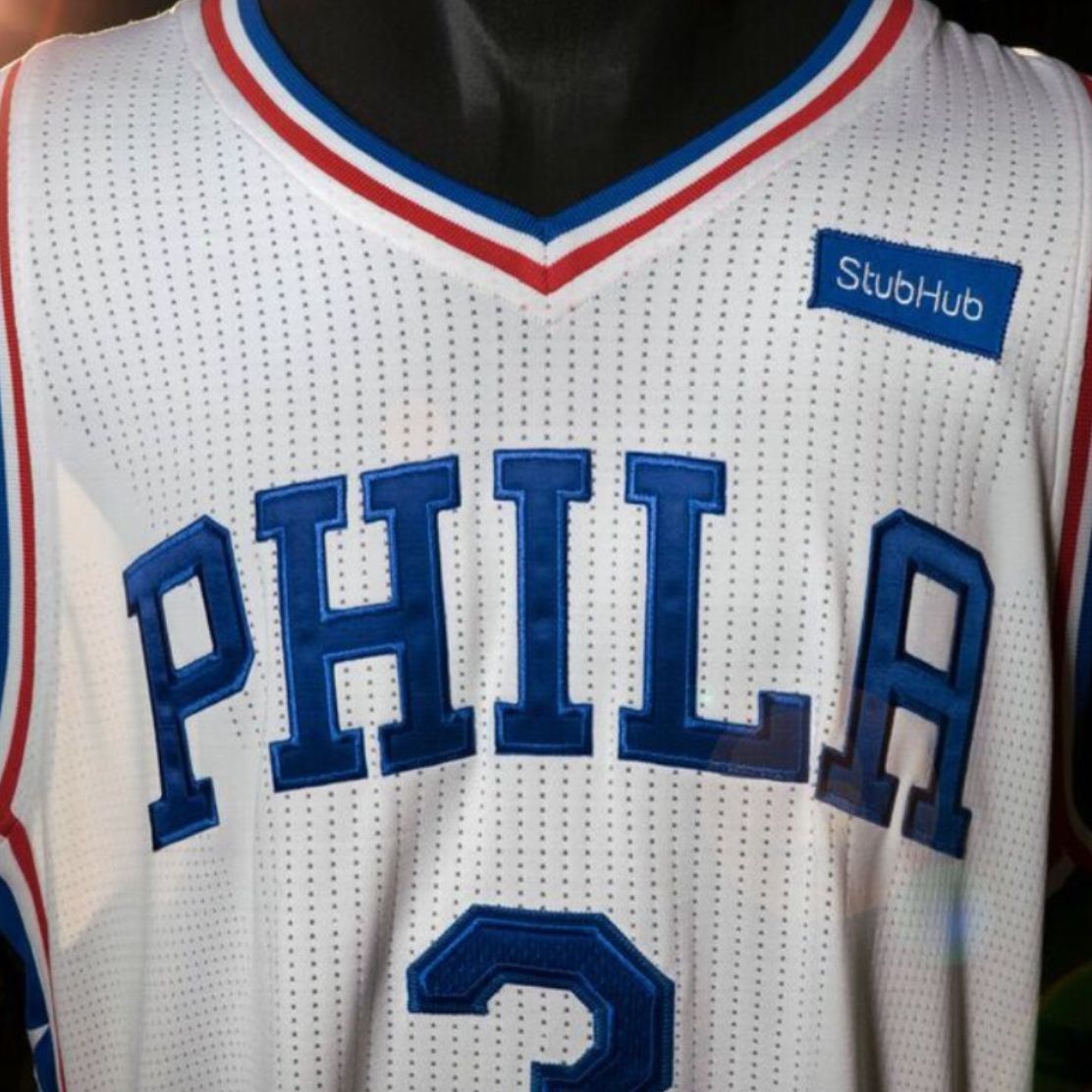 Philadelphia 76ers Sixers (2) Stubhub Sponsor Patch Lot for Authentic  Jersey