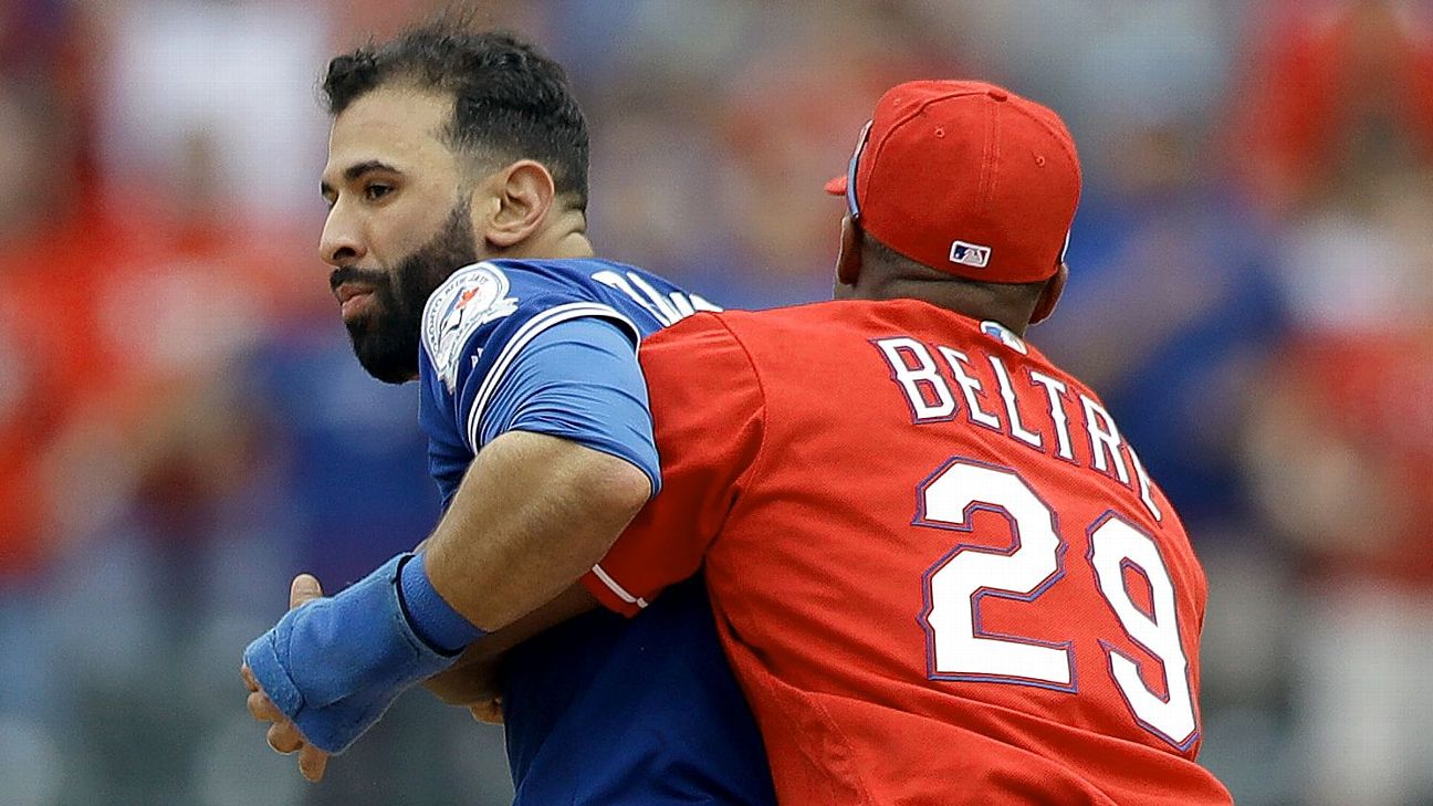 Rougned Odor has one more career hit after punching Jose Bautista,  according to Wikipedia 