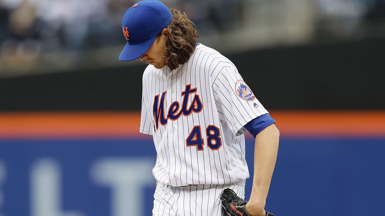 Mets' Jacob deGrom battling himself on the mound