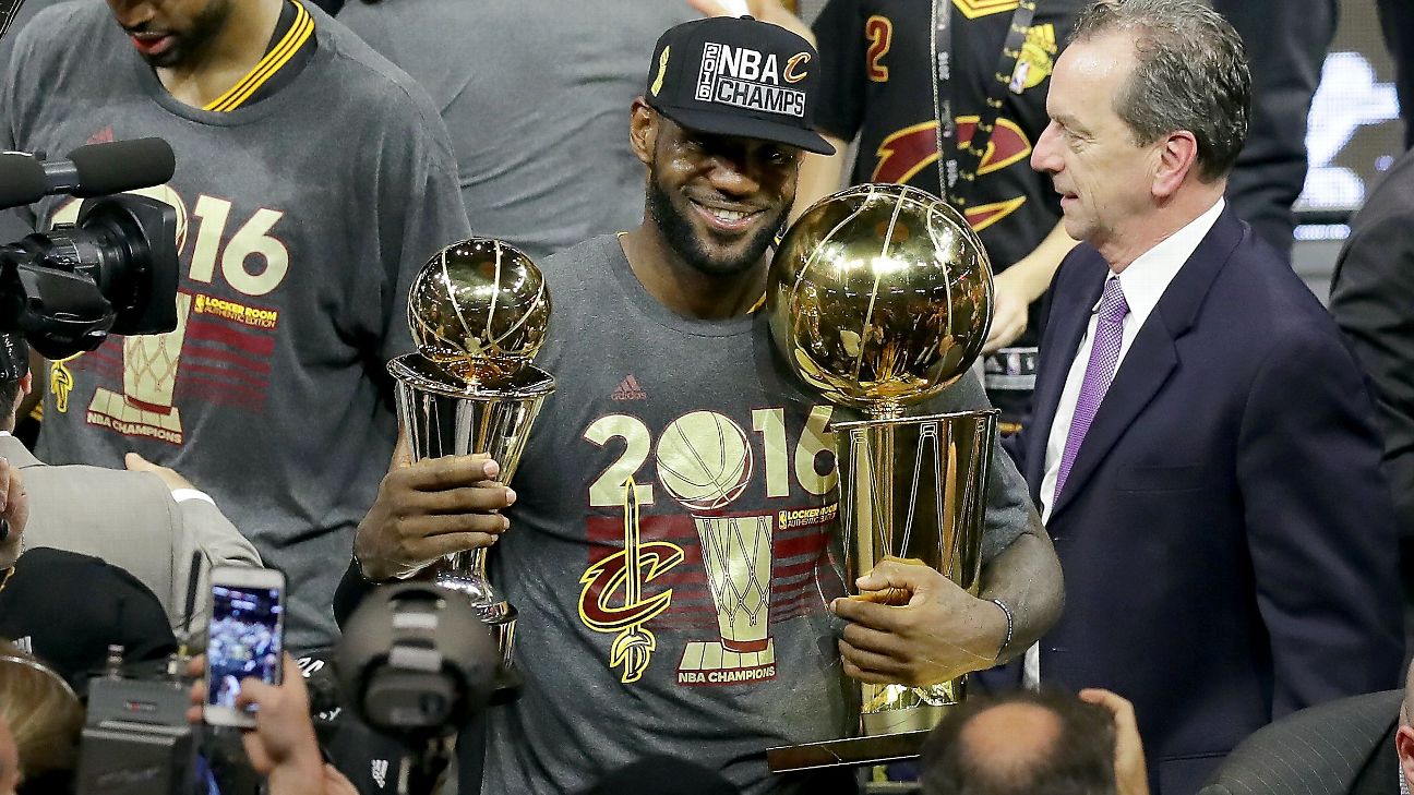 Photos: NBA legends receiving their Finals MVP trophies