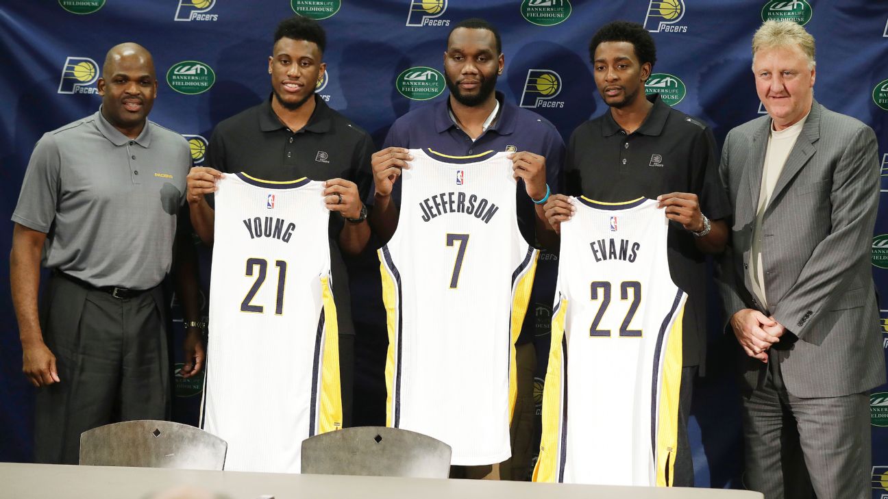 Indiana Pacers introduce new frontcourt, including Thaddeus Young and Al  Jefferson - ESPN