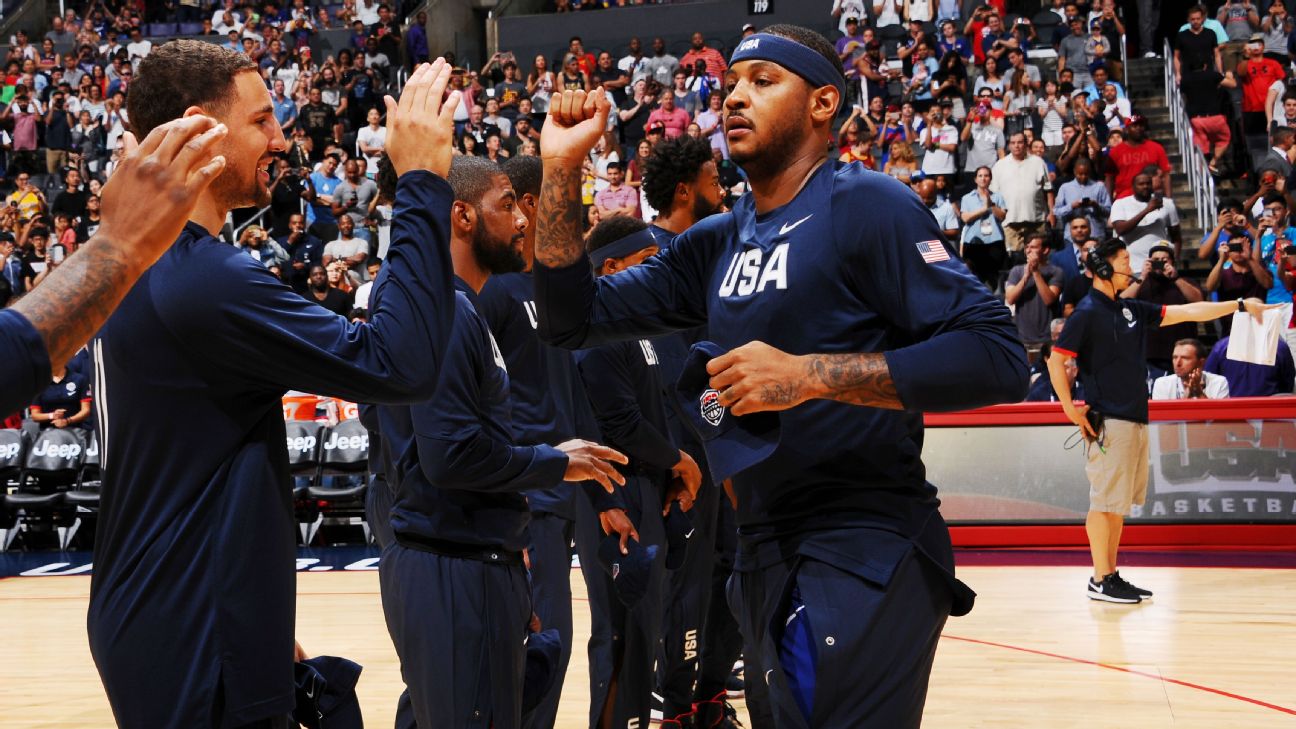 Carmelo anthony best sale usa jersey 2019