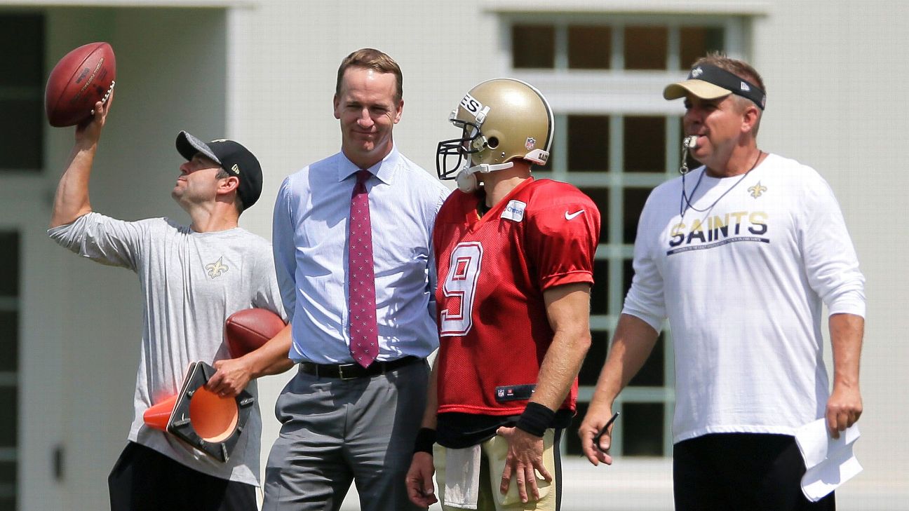 Peyton Manning happy for Saints quarterback Drew Brees