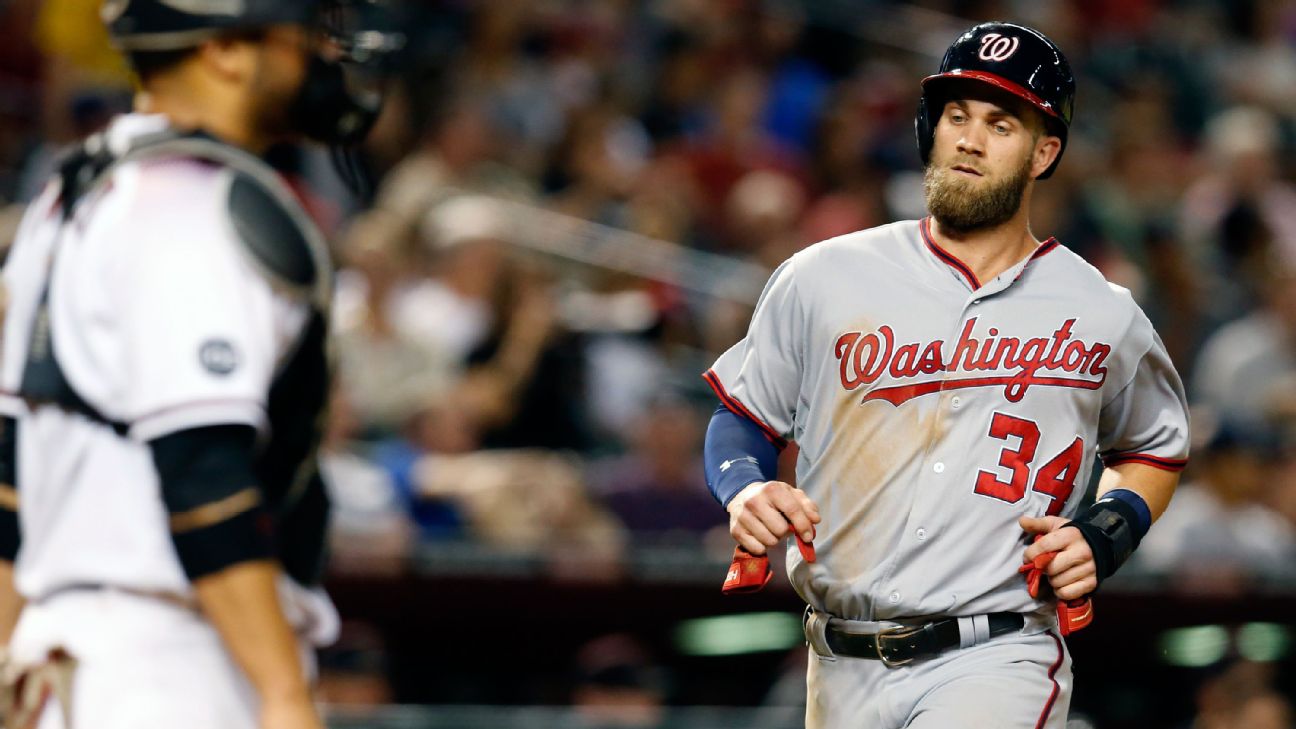 Washington Nationals' Bryce Harper scratched with illness