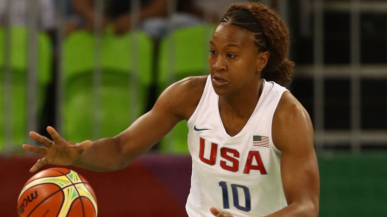 Guard Tamika Catchings (10) of the United States of America shoots in  second half action against Canada in the Women's Basketball quarterfinal at  the London 2012 Summer Olympics on August 7, 2012