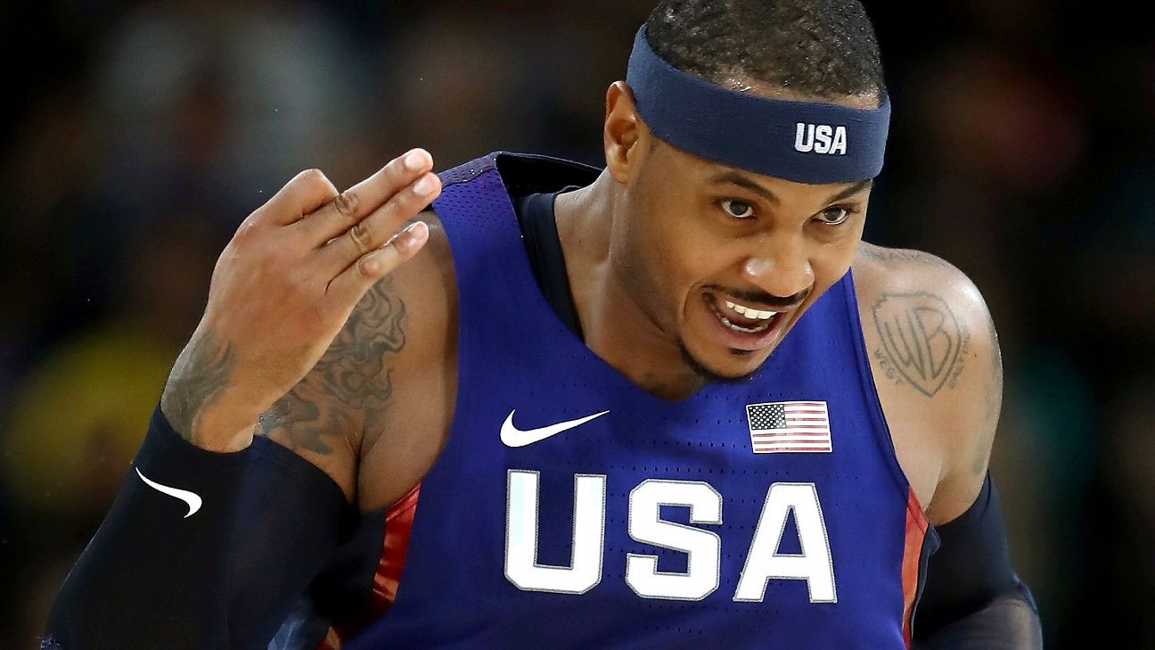 11 years ago today, Carmelo Anthony sniped a Team USA Men's Olympic  basketball record TEN threes in FOURTEEN MIN vs. Nigeria! 🇺🇸 📊 37…