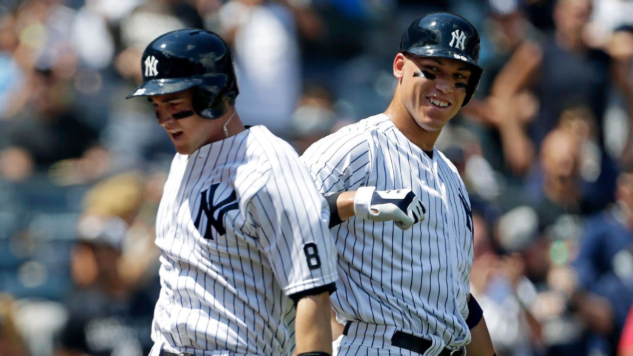 New York Yankees rookies Tyler Austin, Aaron Judge first pair to hit  consecutive homers in first career plate appearances - ESPN