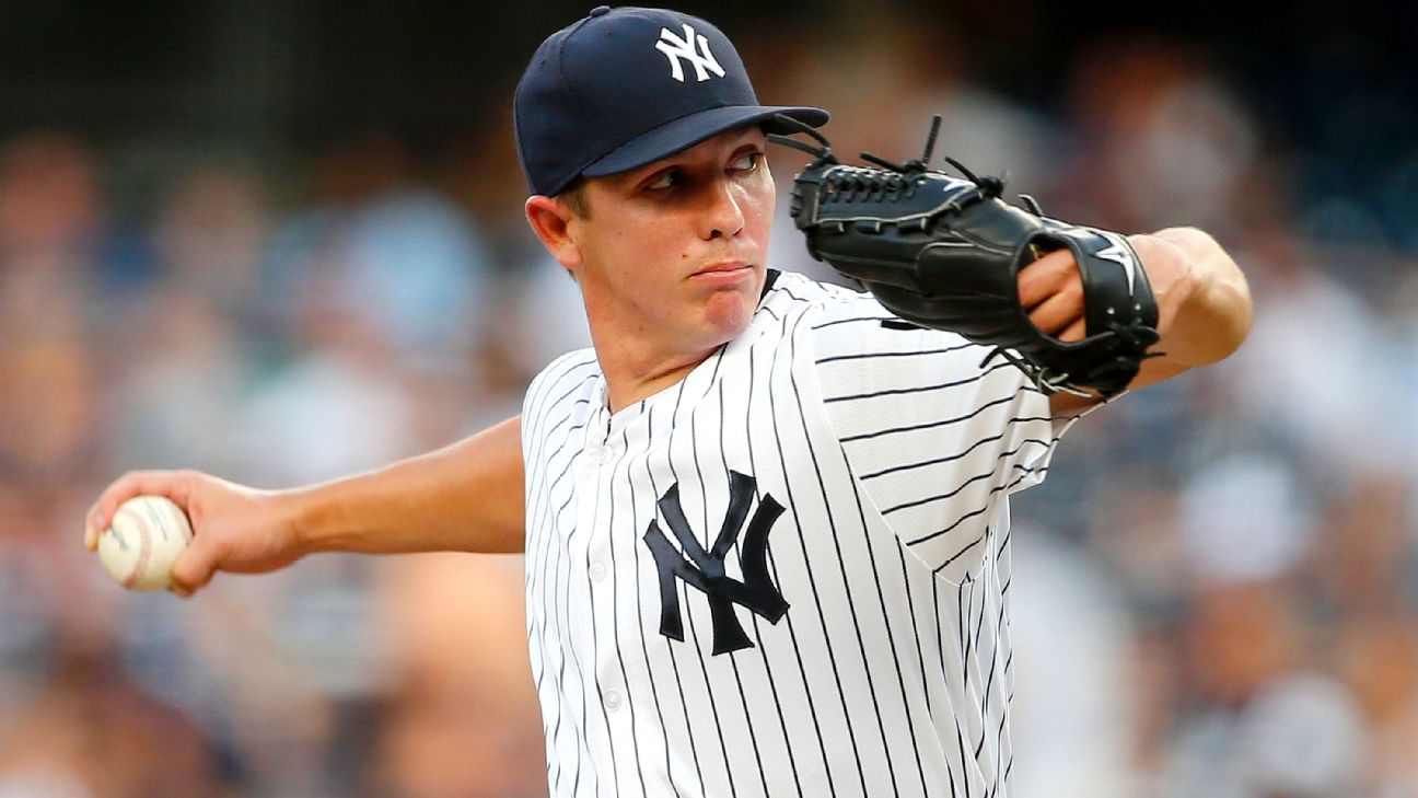 Yankees reliever Chad Green injured, leaves yankees mlb jersey 90s with  forearm tightness