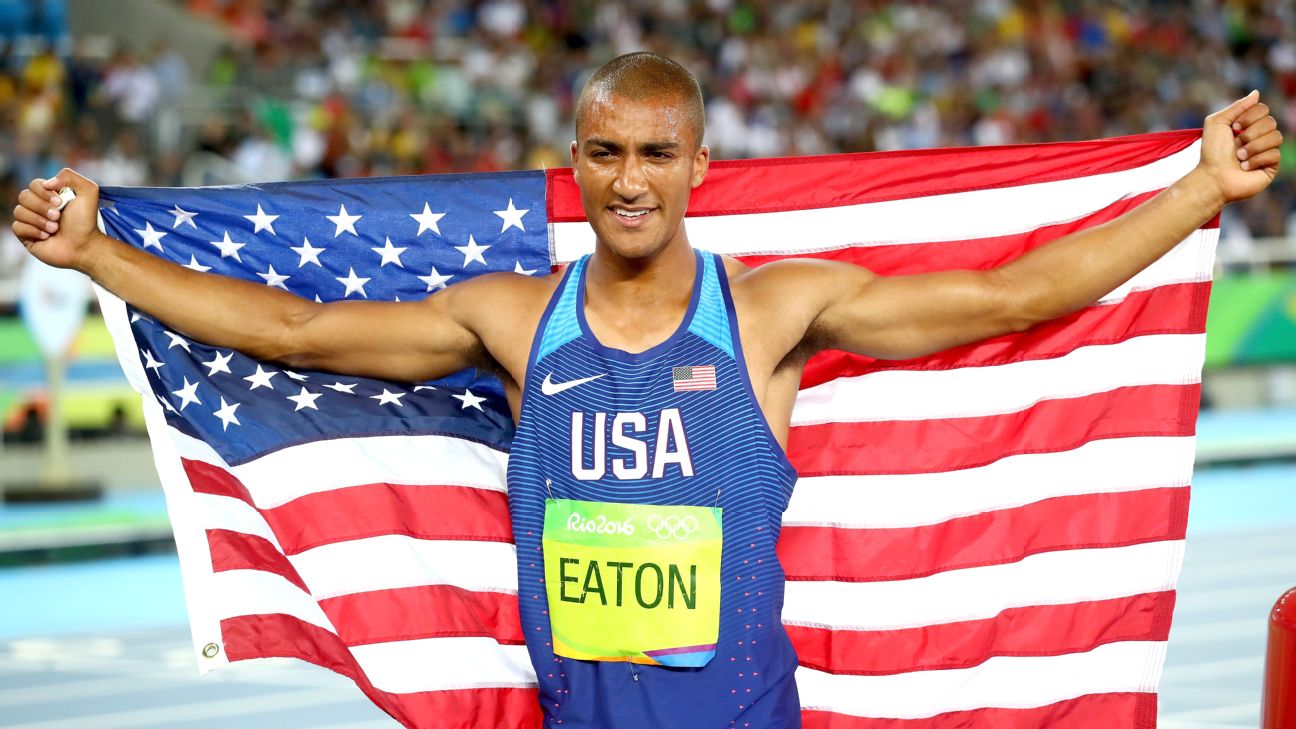Ashton Eaton repeats as decathlon gold medalist