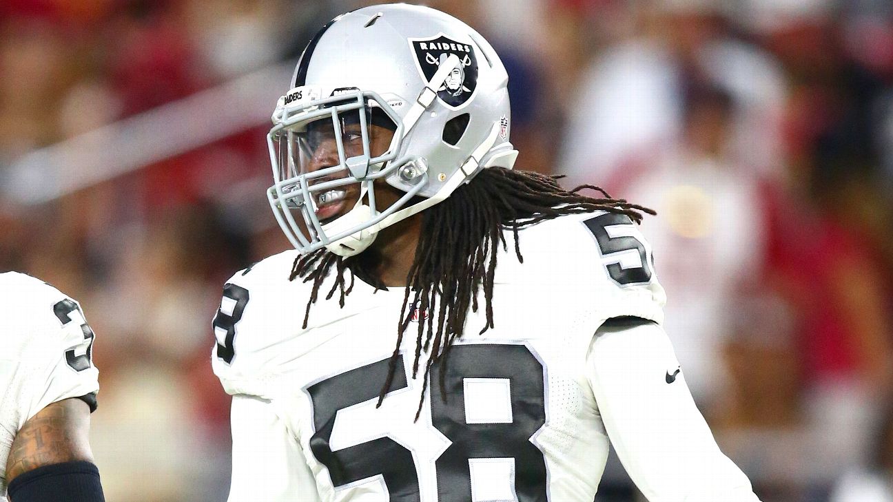 Neiron Ball, former Raiders LB, in medically induced coma after ane