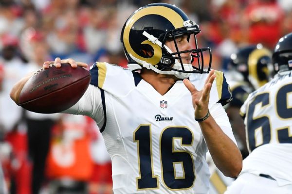 Rams QB Jared Goff tosses first career touchdown passes in loss - ABC7 New  York