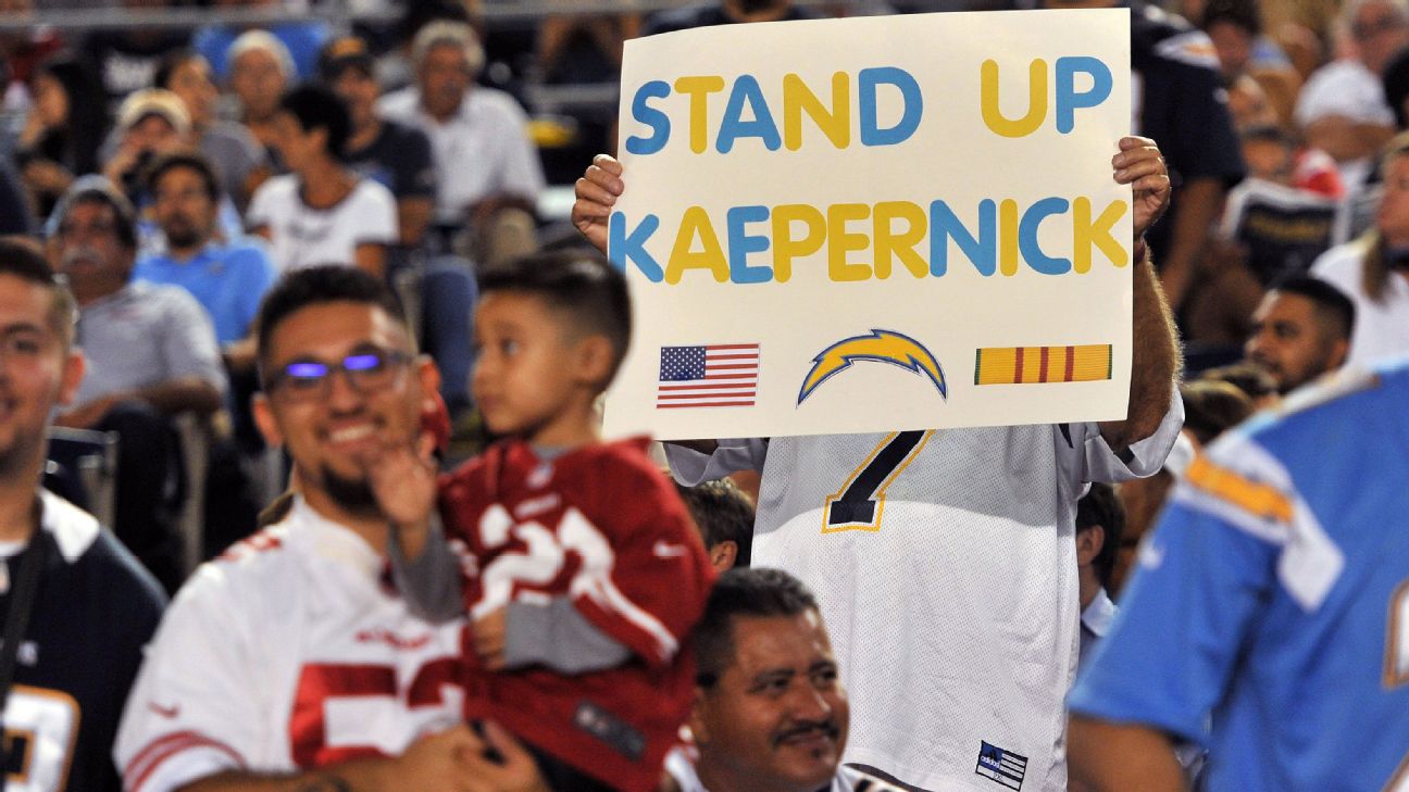 Colin Kaepernick's jersey is still a top seller, benefitting a league that  won't sign him