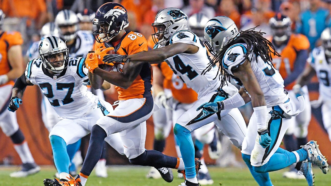 Carolina Panthers cornerback James Bradberry brings down Miami News  Photo - Getty Images