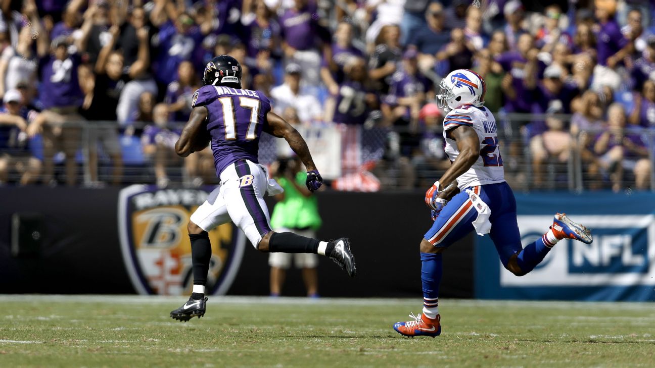 Mike Wallace's 66-Yard TD with a Bonus Stiff Arm!, Bills vs. Ravens